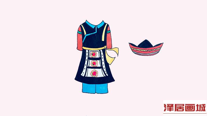 土族服饰简笔画.jpg
