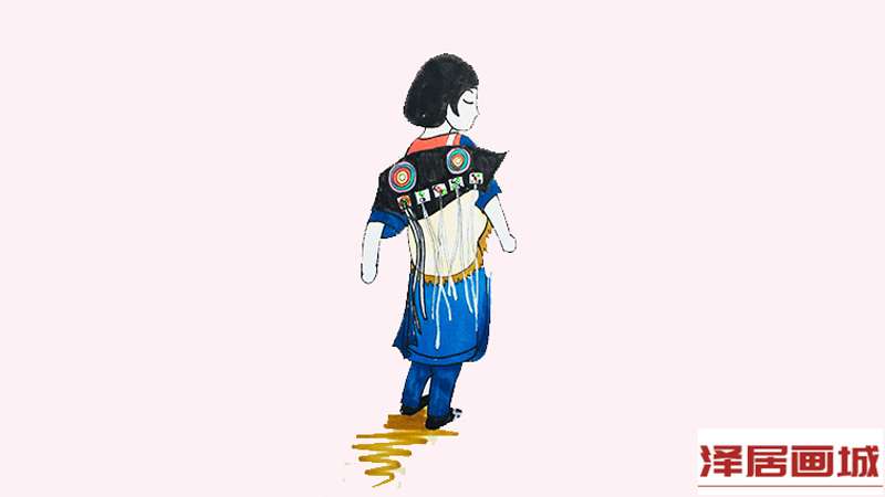 纳西族服饰简笔画.jpg