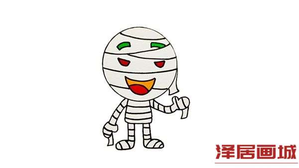 万圣节木乃伊简笔画.jpg