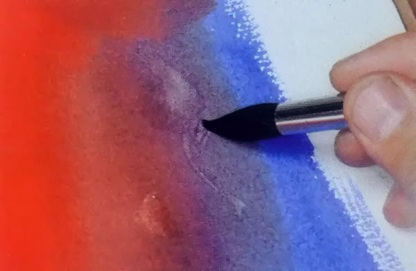 水彩画溶解留白技法