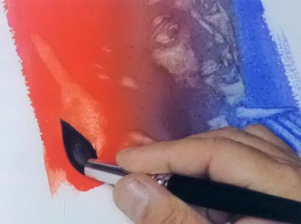 水彩画溶解留白技法