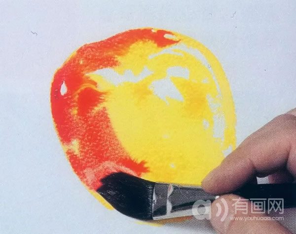 水彩苹果步骤