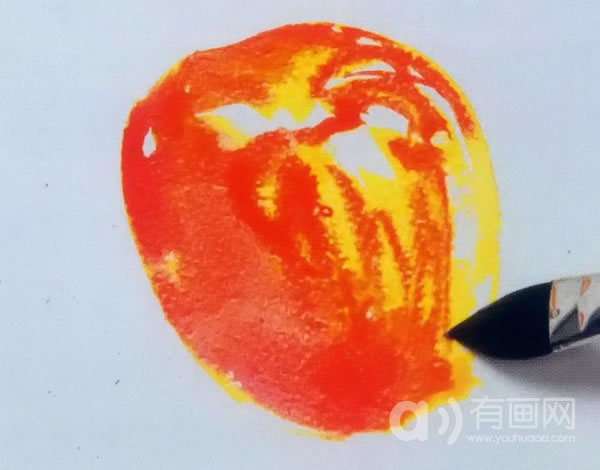 水彩画苹果技法步骤