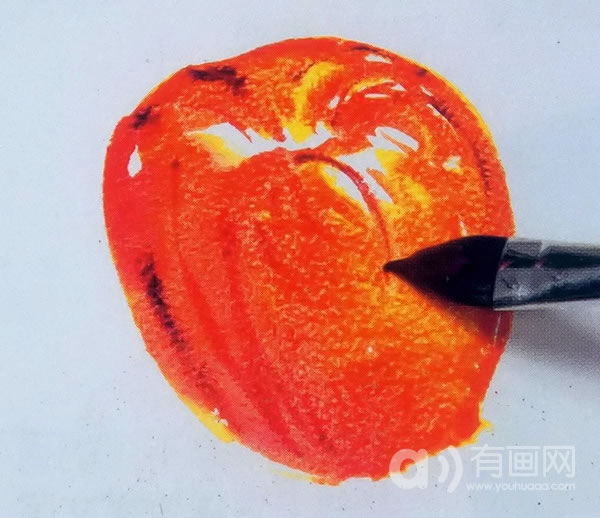 水彩画苹果技法步骤