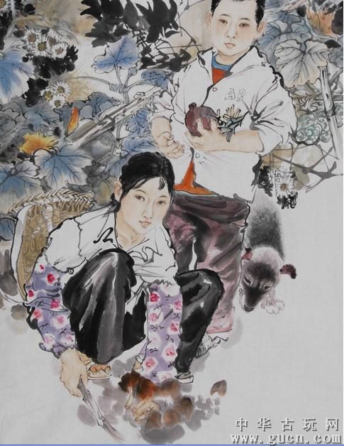 黄独峰人物画作品