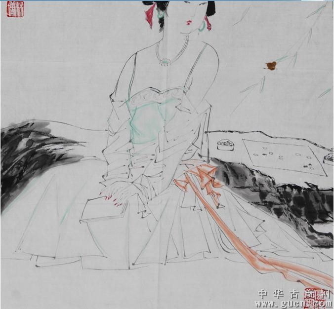 黄独峰人物画作品