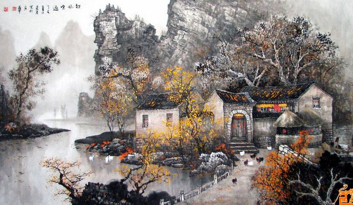 赵景岩水墨画作品