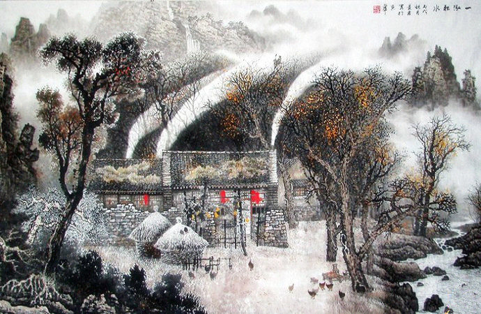 赵景岩水墨画作品