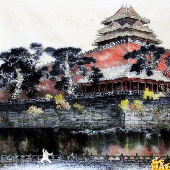 农村水墨画