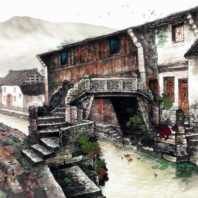 农村水墨