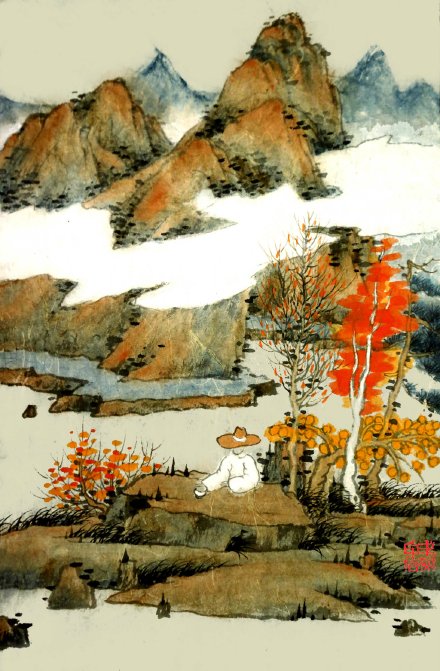 老树画画作品