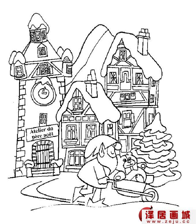古堡建筑简笔画,简笔画城堡图片1
