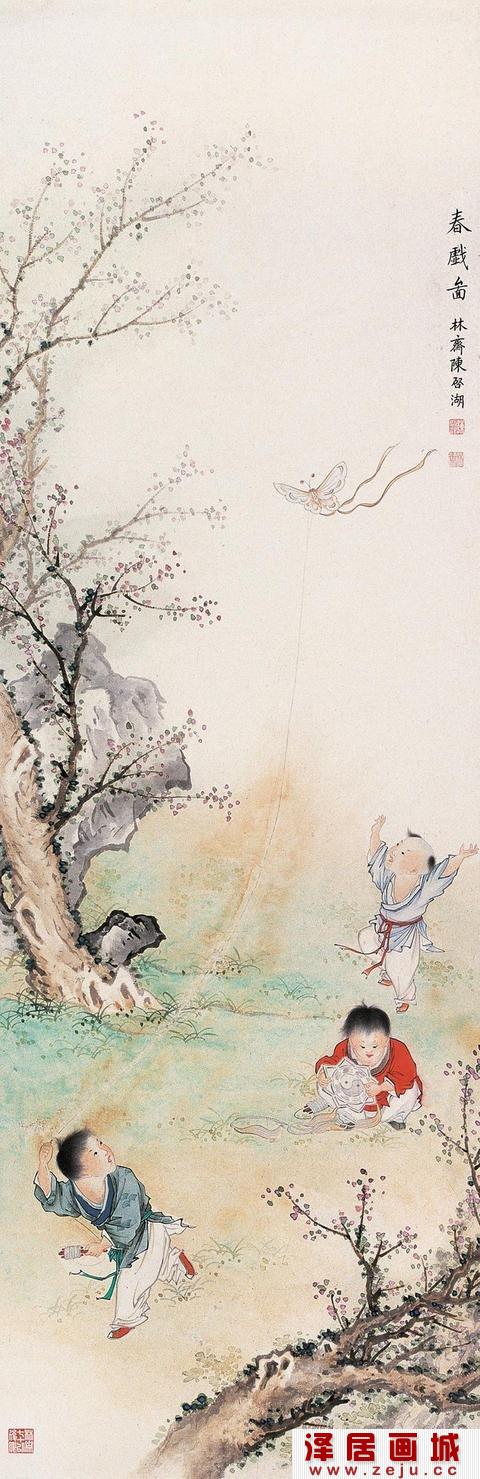 陈启湖工笔人物画
