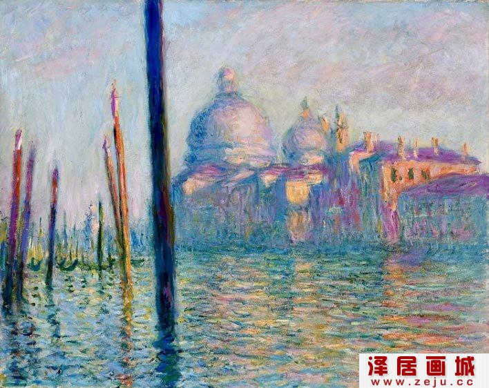 莫奈《威尼斯大运河》水城威尼斯印象派经典油画风景