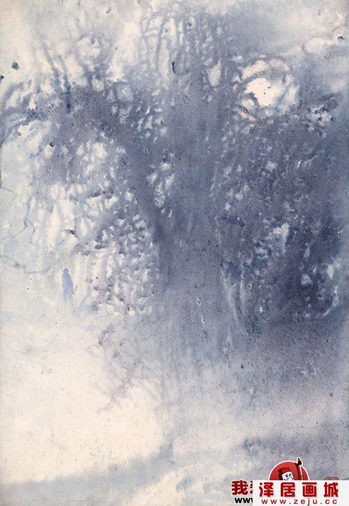 赵鸿甫风景水彩画作品图片欣赏1