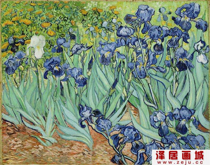 梵高《鸢尾花》_梵高天价花卉油画作品赏析