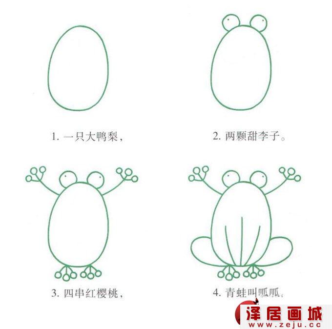 青蛙的画法,宝宝画青蛙简笔画教程