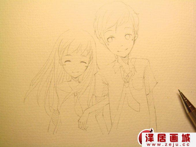 卡通人物水彩画绘画步骤的简单教程（1）