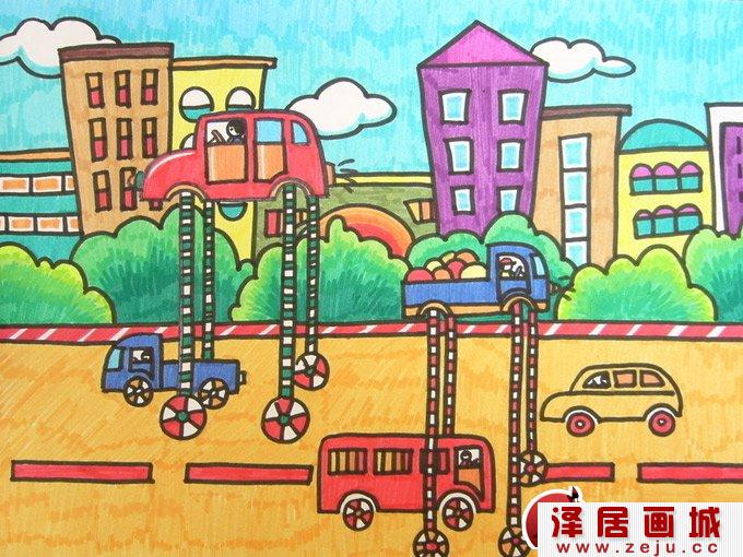 青少年科幻画：未来交通工具