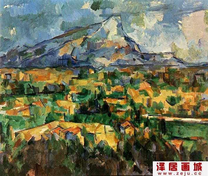 塞尚《圣维克多山》塞尚家乡风景油画作品欣赏