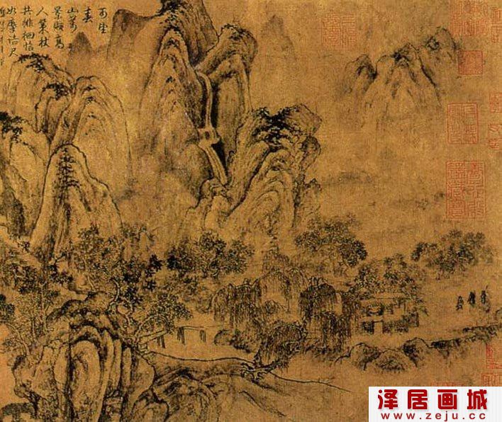 燕肃全景山水画《春山图》第一段高清大图