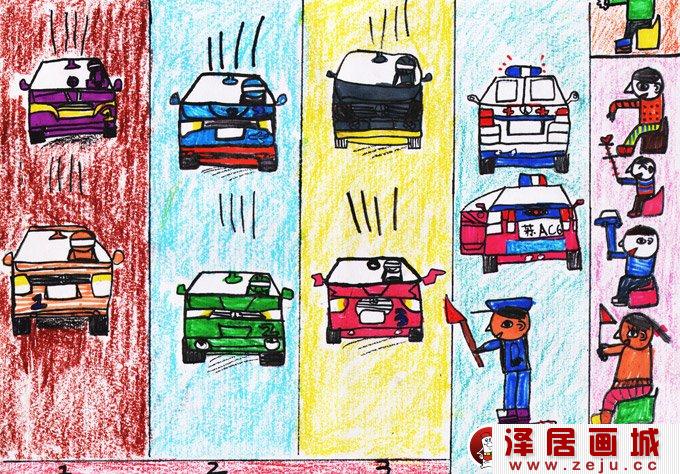 油画棒:小小赛车手--2012“金鹰杯”儿童画大赛参赛作品