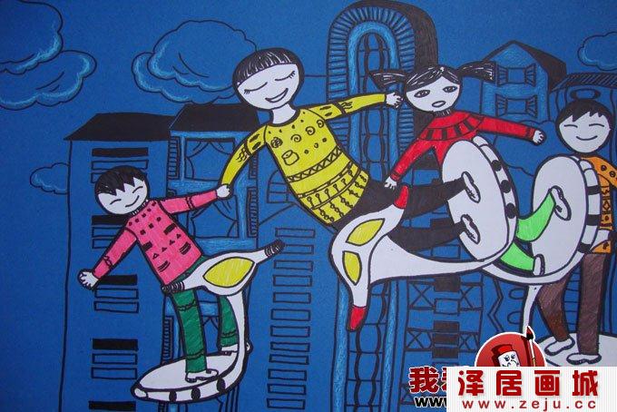 我心中的未来世界科幻画图片-儿童科幻画
