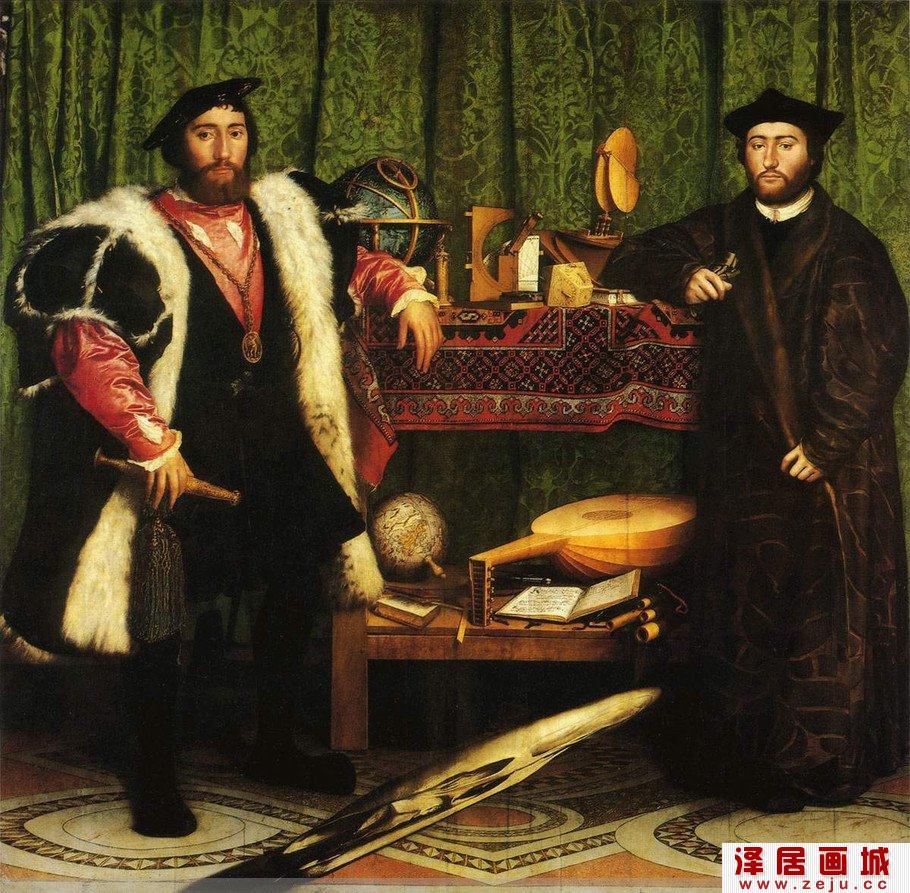 荷尔拜因人物油画：大使们