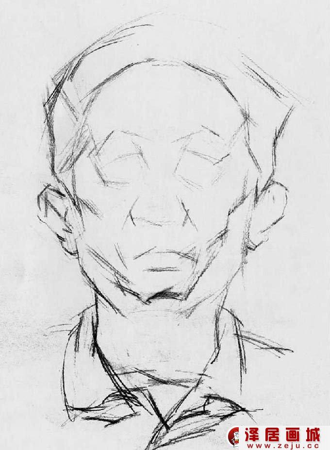绘画素描头像教程，画素描头像步骤01
