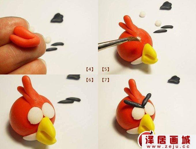 愤怒的小鸟手工制作教程:小红鸟DIY制作方法（2）