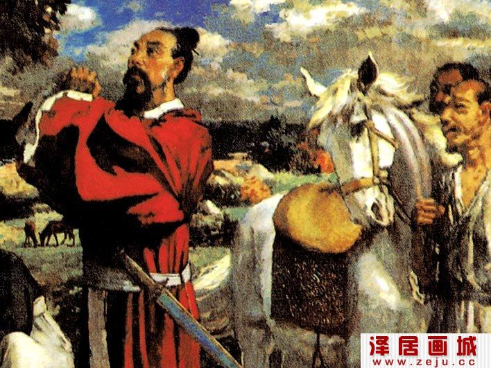 徐悲鸿《田横五百士》油画局部高清大图