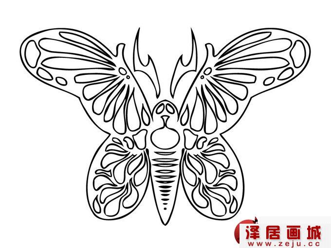 花蝴蝶花纹简笔画图片