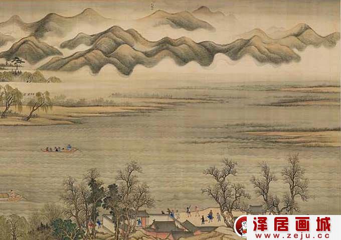 《康熙南巡图》第七卷：康熙南巡无锡至苏州局部01