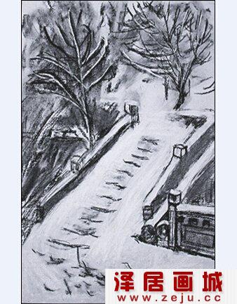 儿童风景素描图片欣赏