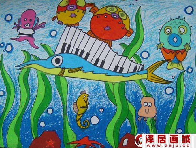 幼儿动物油画棒绘画作品01