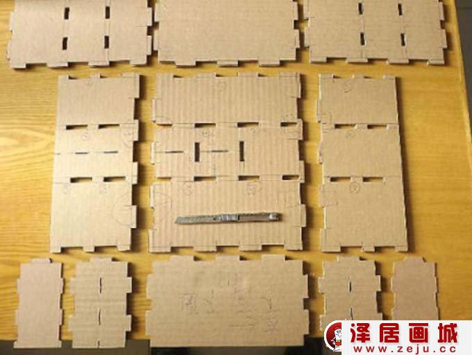 废物利用手工制作教程,废旧纸箱纸制作收纳柜
