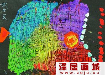 儿童画《小鱼印象》