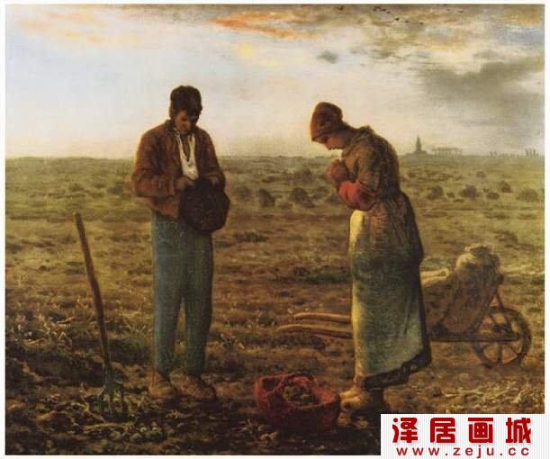 法国的画家米勒作品《晚钟》