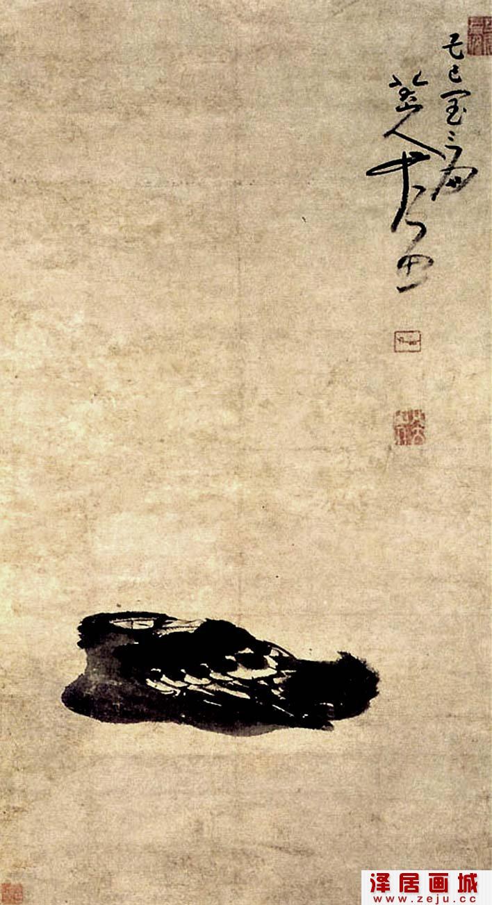 八大山人《眠鸭图》_朱耷晚年水墨画精品赏析