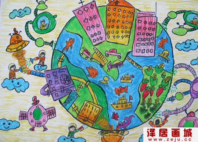 幼儿科幻画获奖优秀作品图片欣赏（1）