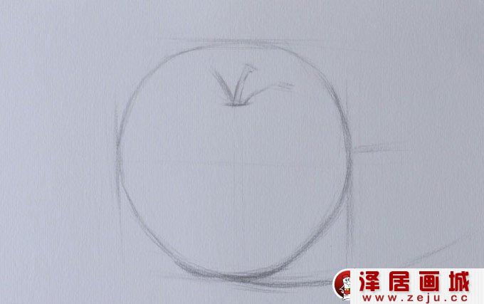 素描教程,苹果素描,素描写生