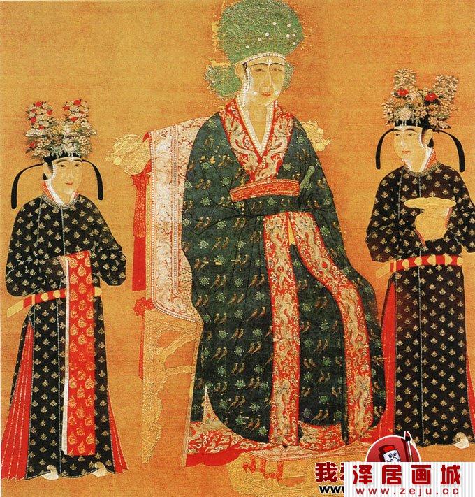 《宋仁宗皇后像》曹皇后画像工笔重彩人物画