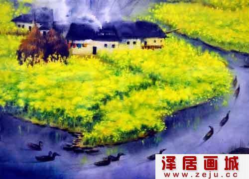 水彩风景画作品