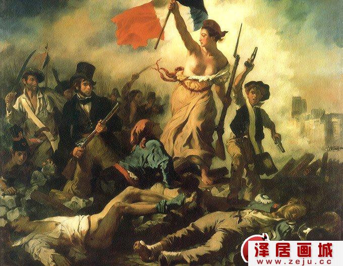 油画《自由引导人民》完整大图欣赏