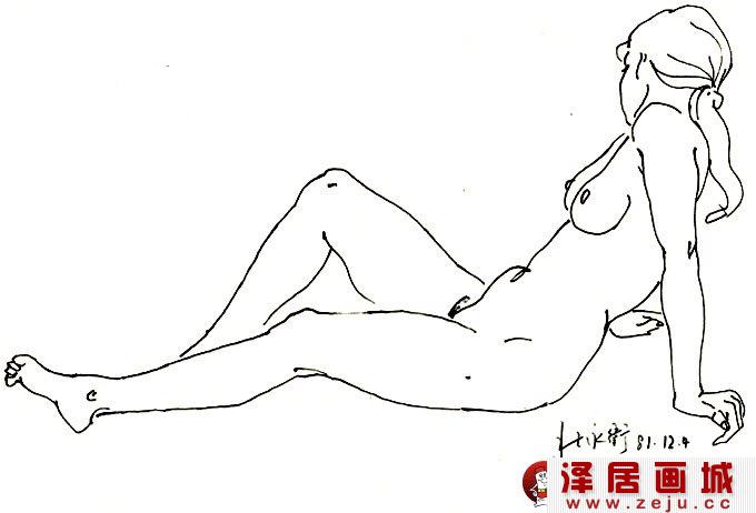 钢笔画,人体速写作品,速写,人体艺术图片欣赏01