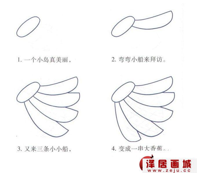 简笔画香蕉的简单画法教程