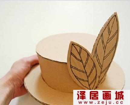 用瓦楞纸DIY玩具帽手工教程