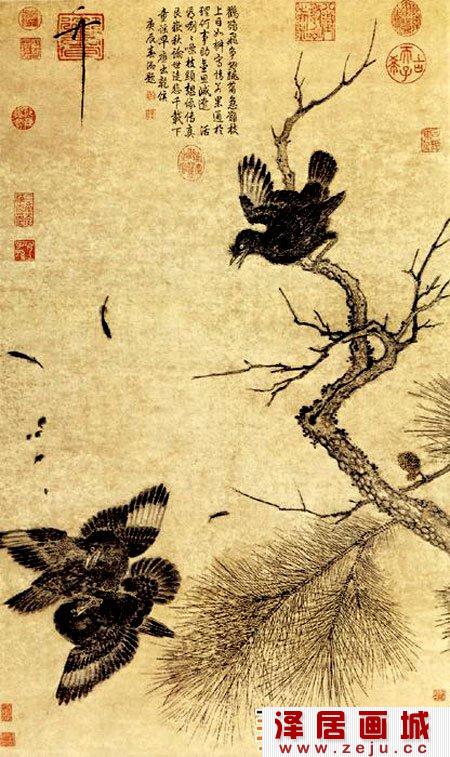 赵佶《鹧鸪图》_宋徽宗赵佶传世花鸟画