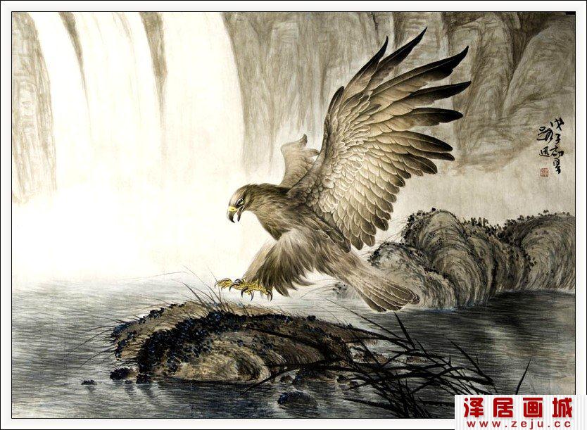 郑路迅雄鹰画