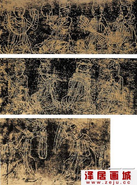 《舞乐》唐代李寿墓线刻画
